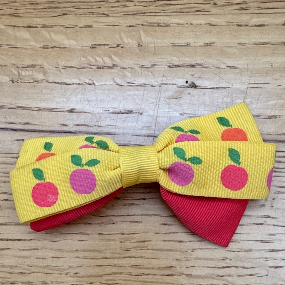 Colorful Apple Print Kids Hair Bow